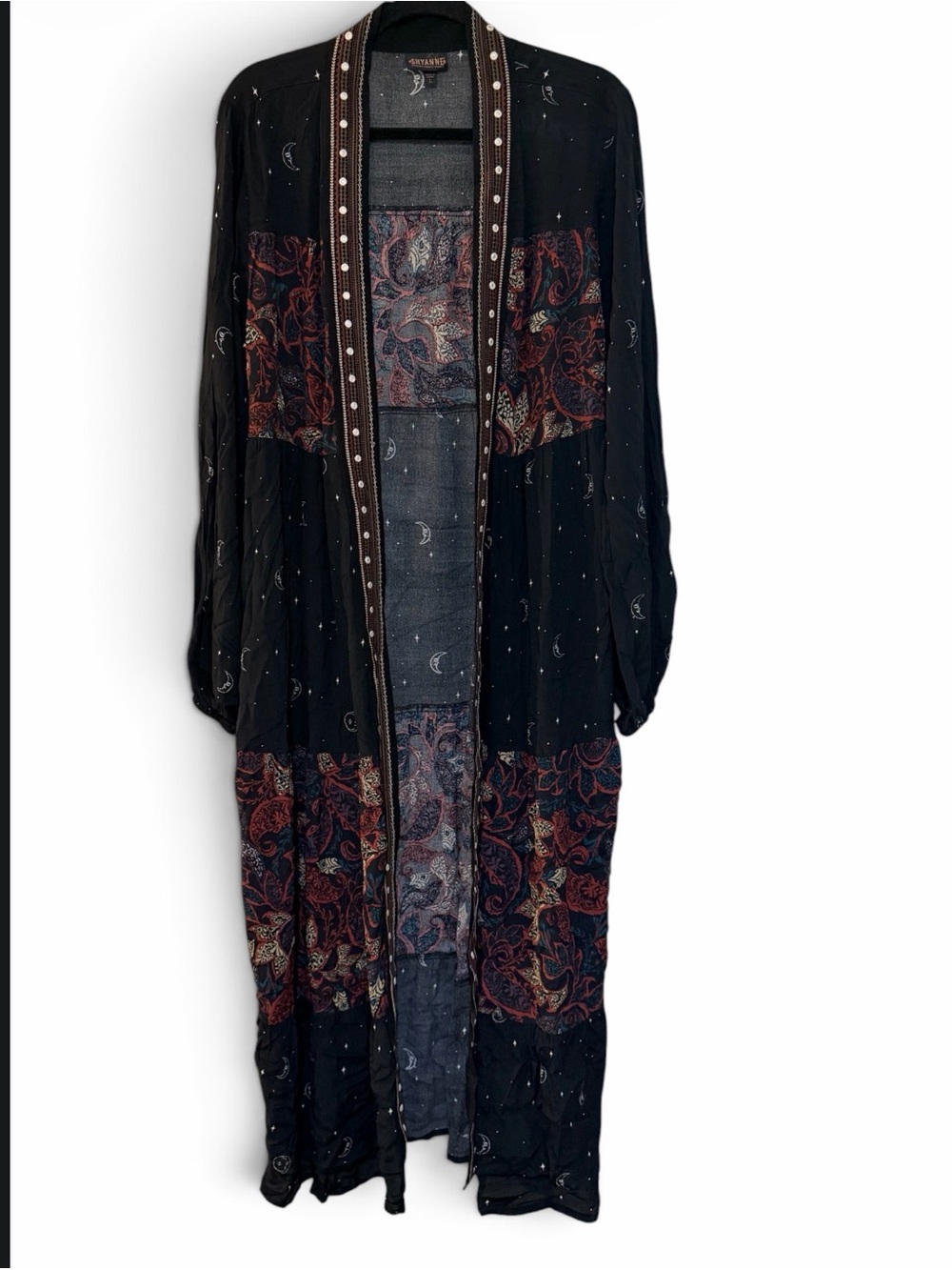 New Shyanne long celestial western bohemian duster L